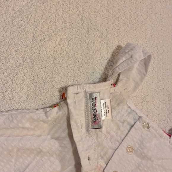 Y2K Youngland Ruffled Butterfly Dress, white with rainbow accents, Girls 24mo - Picture 6 of 9